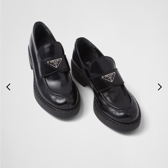 🆕 PRADA Chocolate Brushed Leather Loafers - Picture 3 of 9
